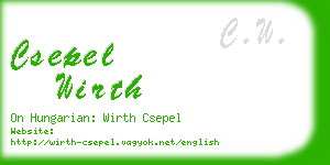 csepel wirth business card